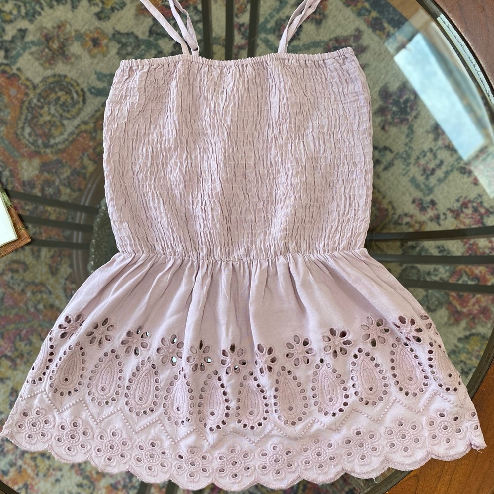Smocked Fit and Flare Tank